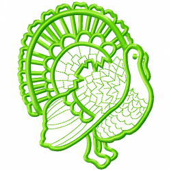 Wild Turkey Bird Embroidery Design 5